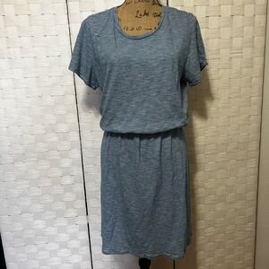 Old Navy Striped 100% Cotton T-Shirt Dress Casual Beach Blue White Size‎ XL